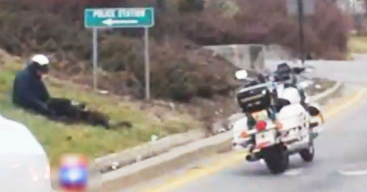 Cop Captured Sitting On Side Of Road, Earns Reputation As Local Hero SF Globe