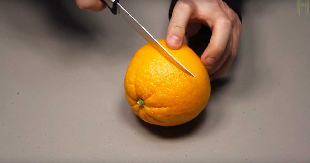 Turning an orange into a makeshift candle SF Globe