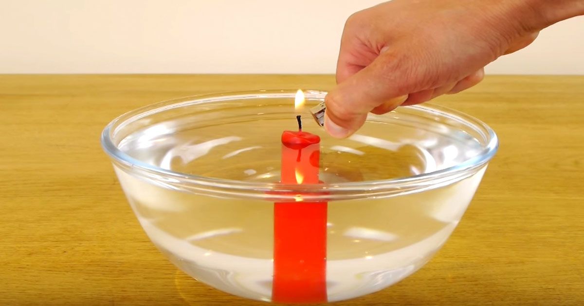 Fun Science Experiment Shows How To Burn A Candle Underwater SF Globe