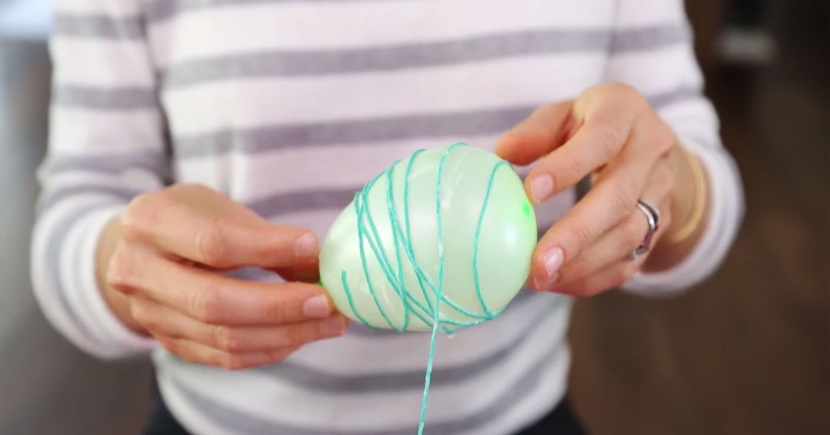 How To Make DIY Yarn Easter Eggs SF Globe
