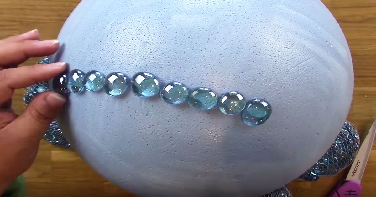 How to make a DIY faux gazing ball for the garden SF Globe
