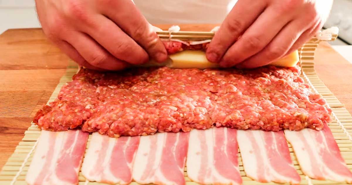 He Makes 'Sushi' Rolls With Bacon, Beef, And Cheese — They Look