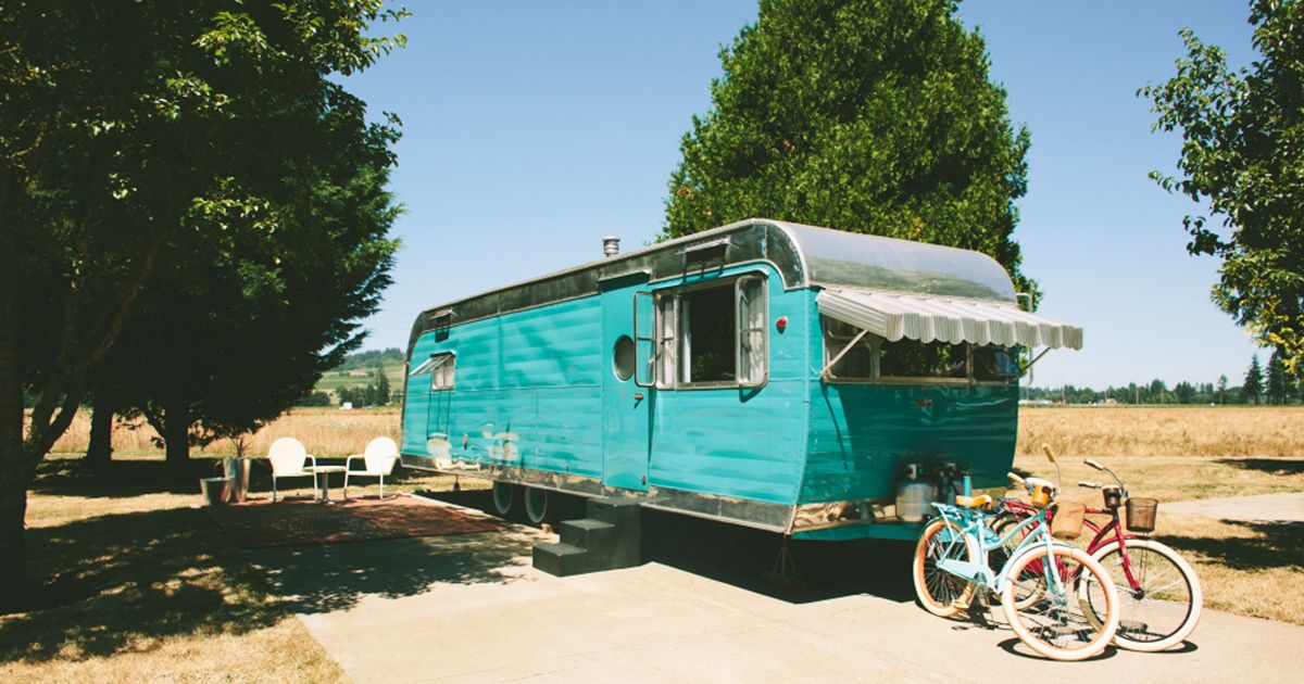 Step inside this luxurious restored 1954 Anderson trailer