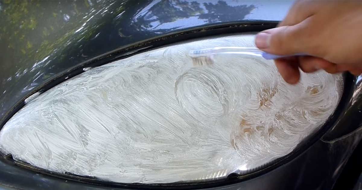 Using toothpaste for headlight restoration SF Globe