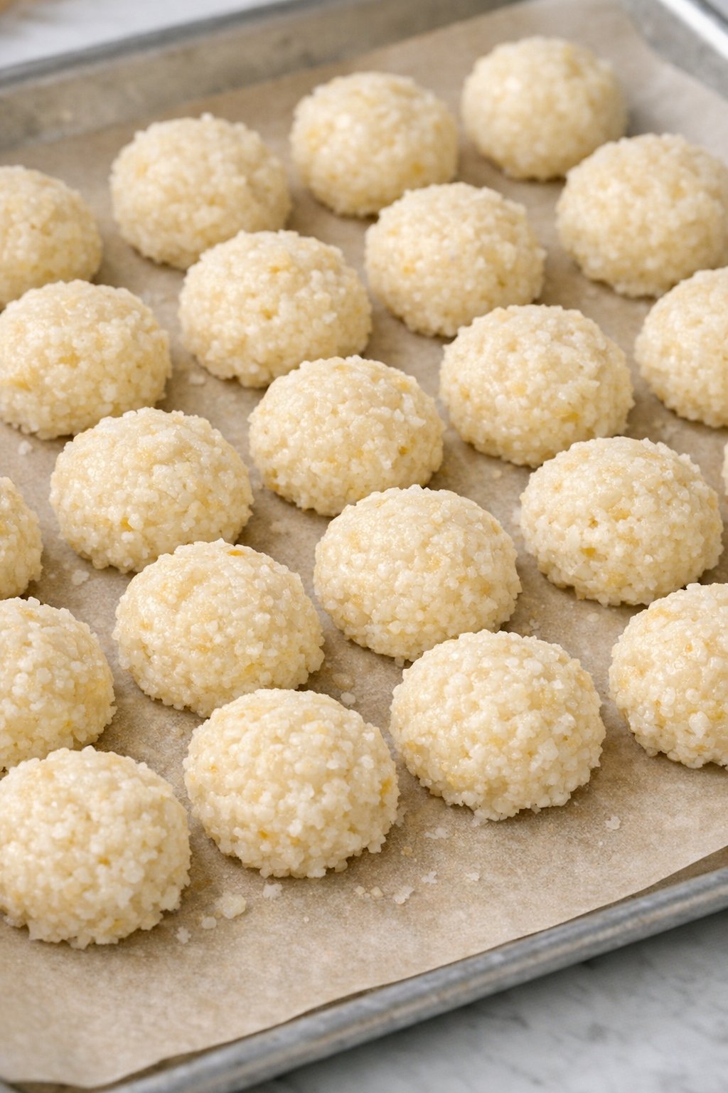 Shaped grit bites ready for coating