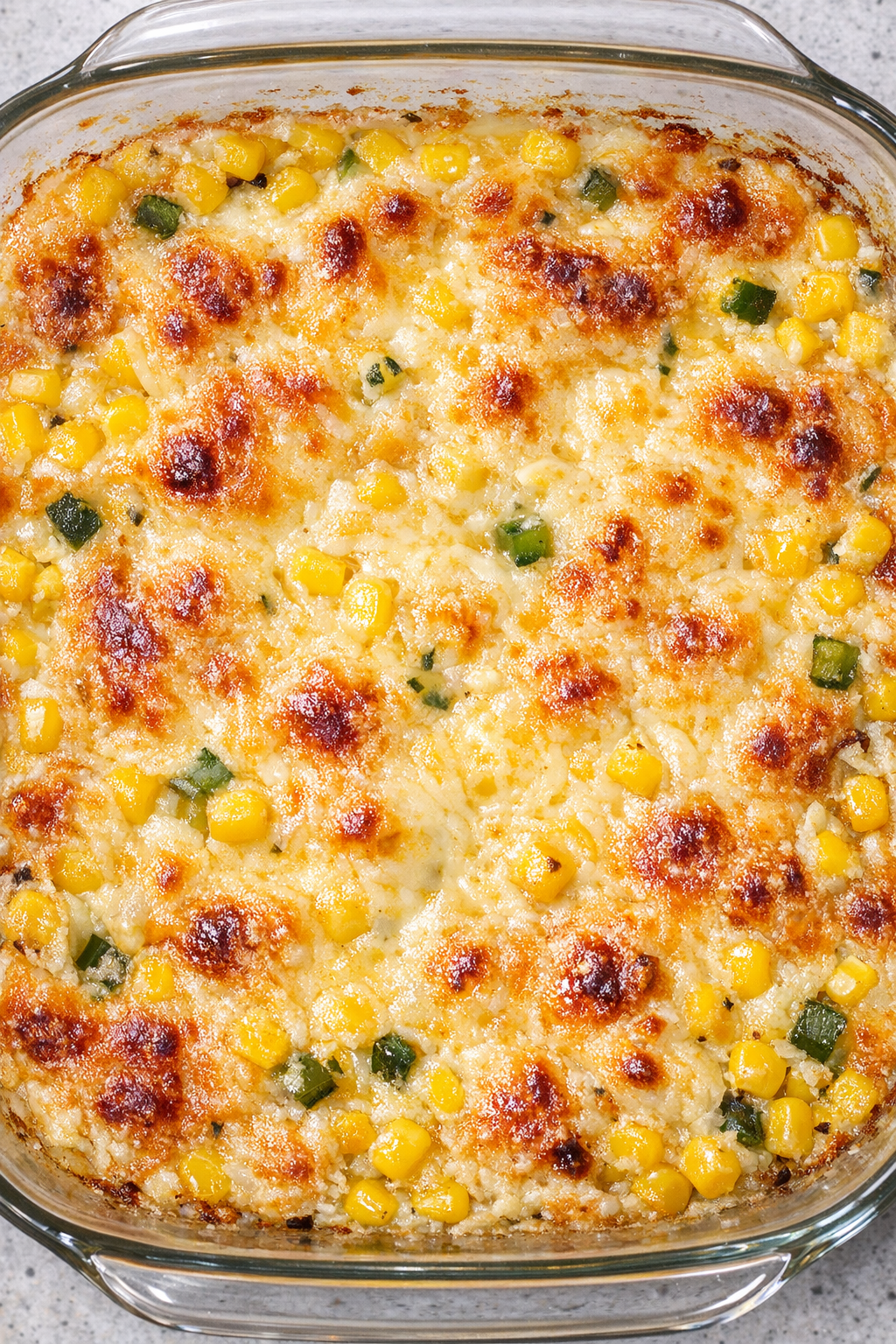 Southern 4-ingredient jalapeno corn dip fresh from the oven