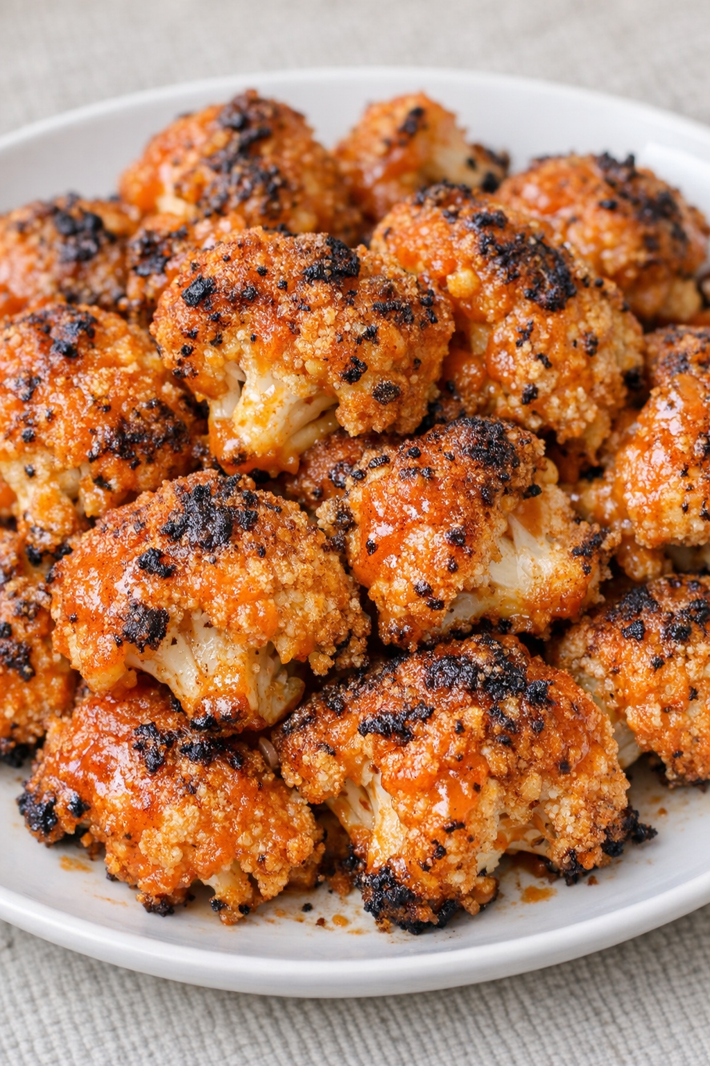 Roasted buffalo cauliflower bites