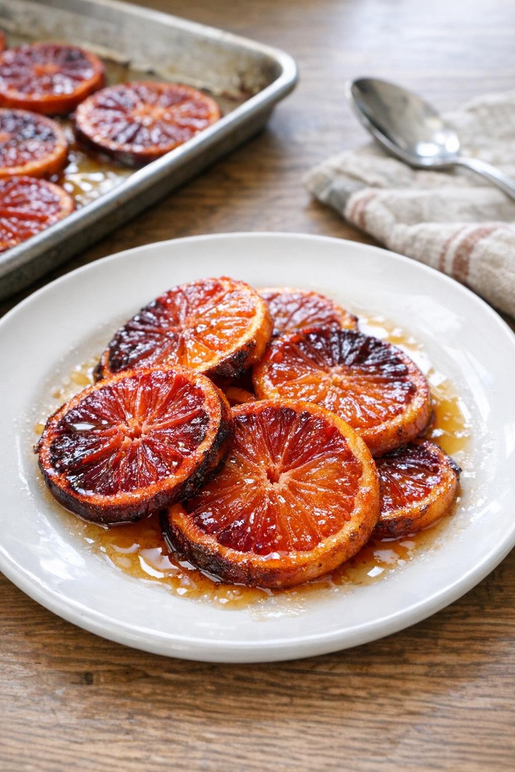 Finished baked blood orange dessert
