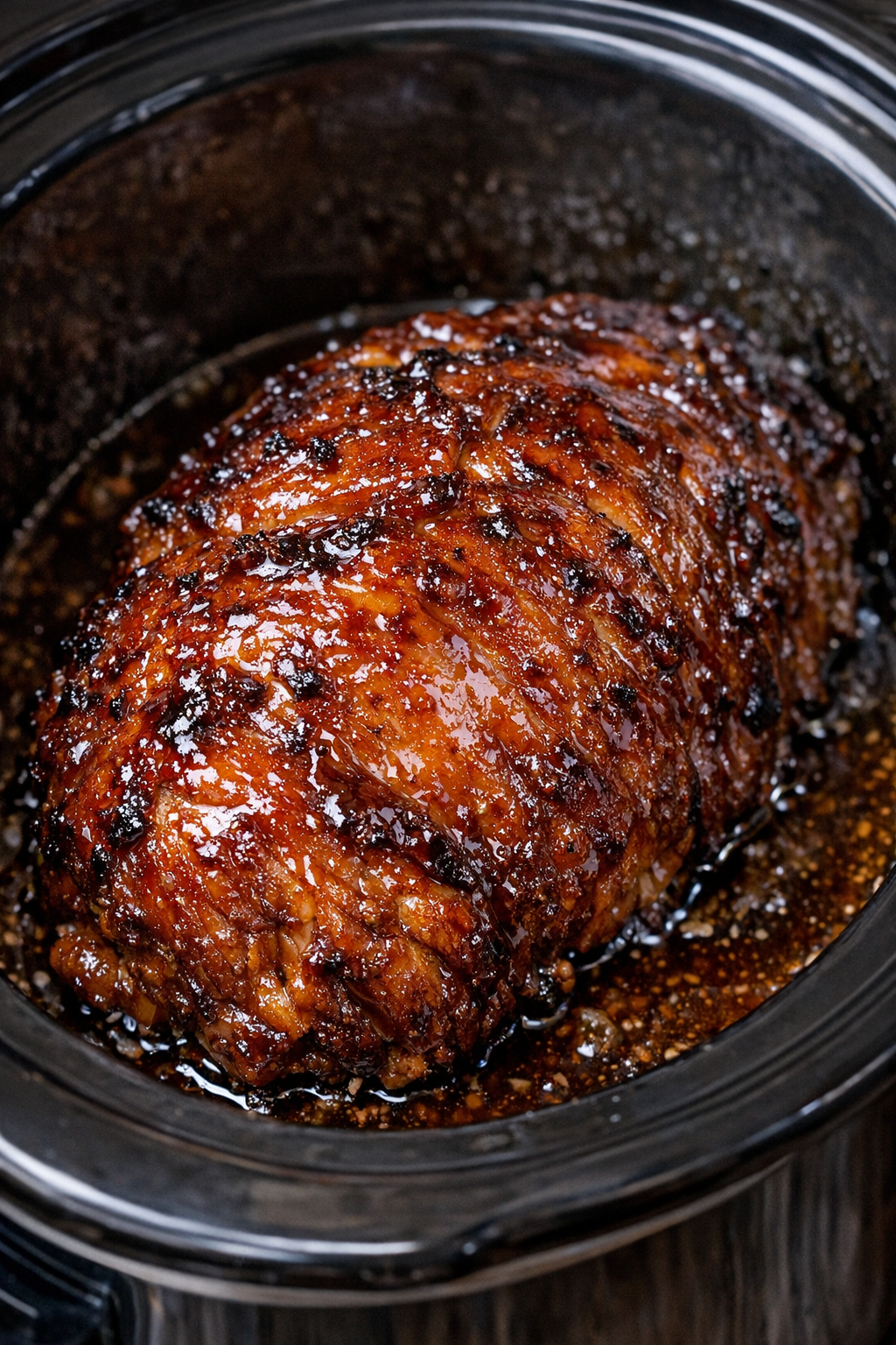 Slow cooker caramelized glazed protein