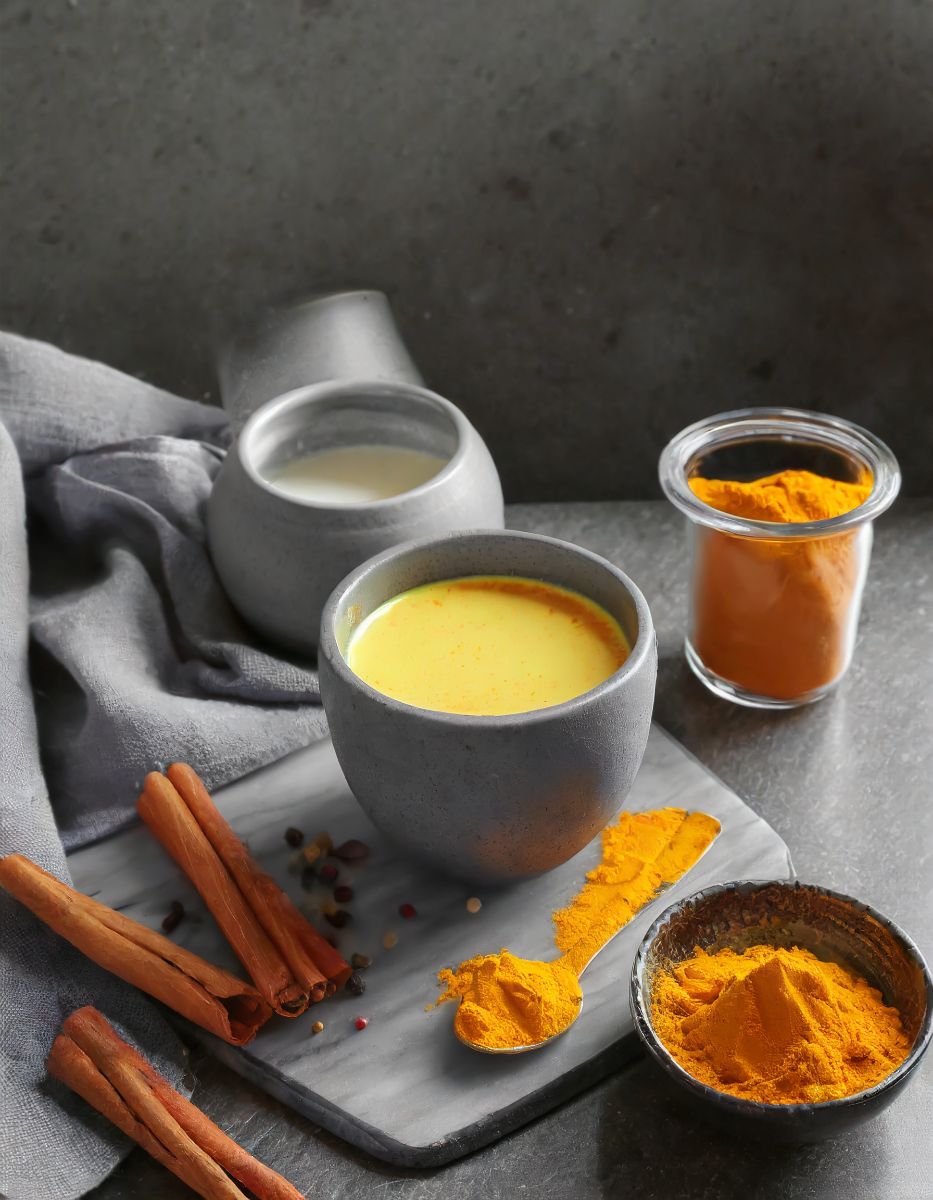 My aunt believes in drinking a concoction of hot milk, turmeric, and