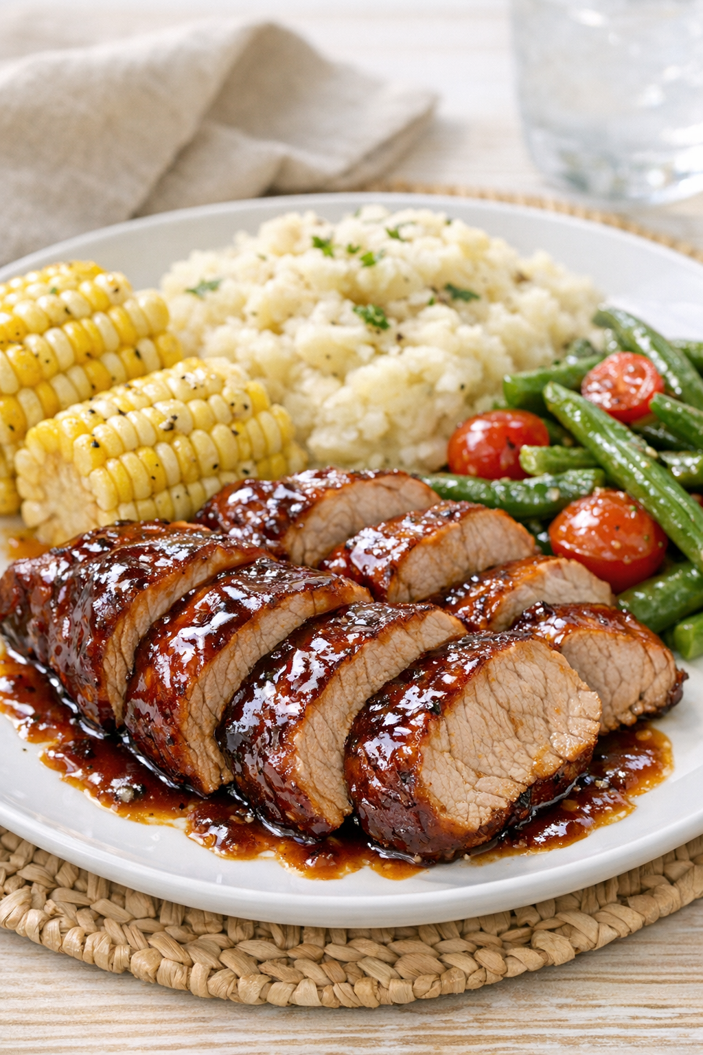 Pork tenderloin with a sweeter honey barbecue glaze