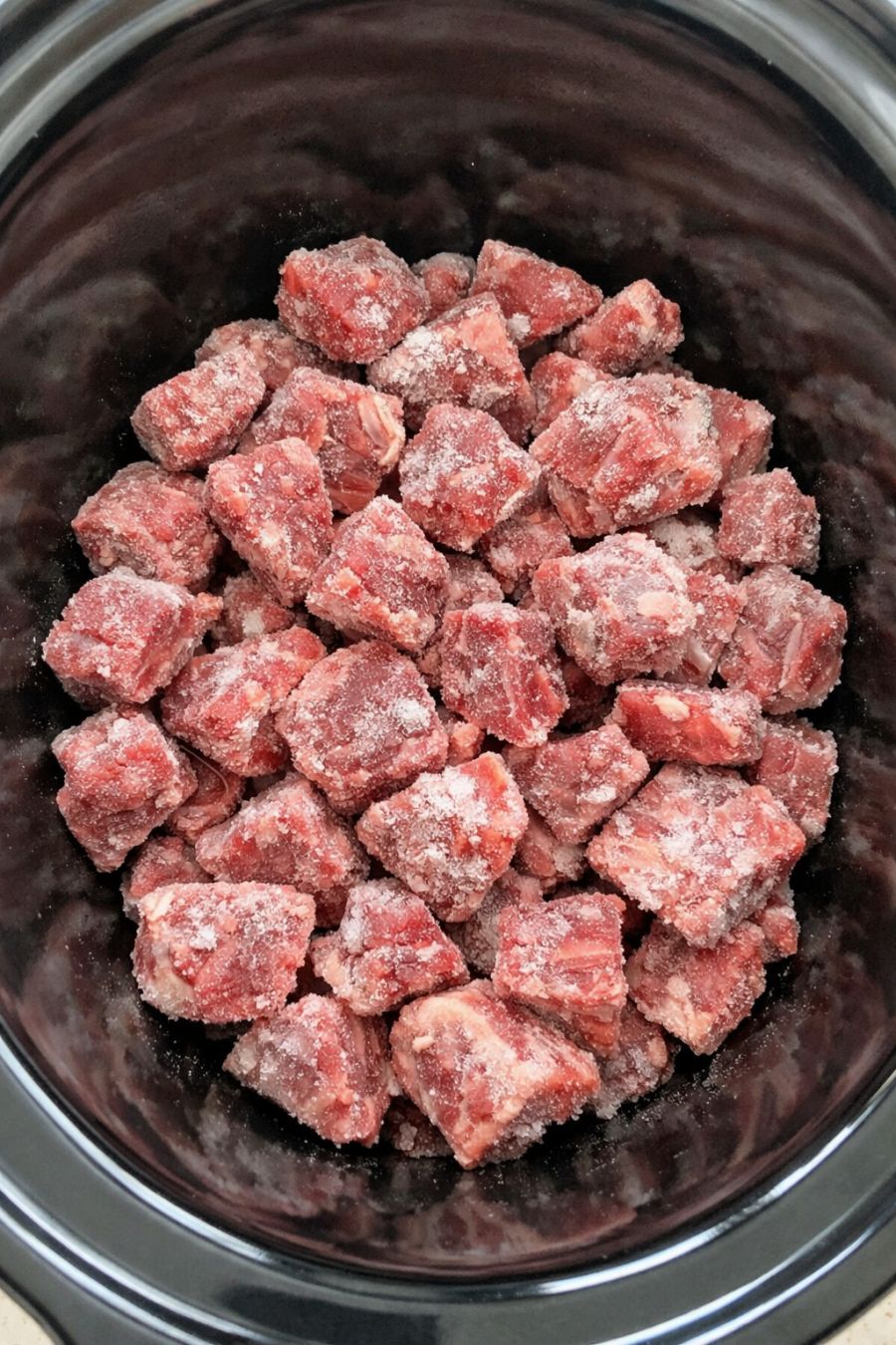 Dump a package of frozen beef tips straight into the crock with 4 other ...