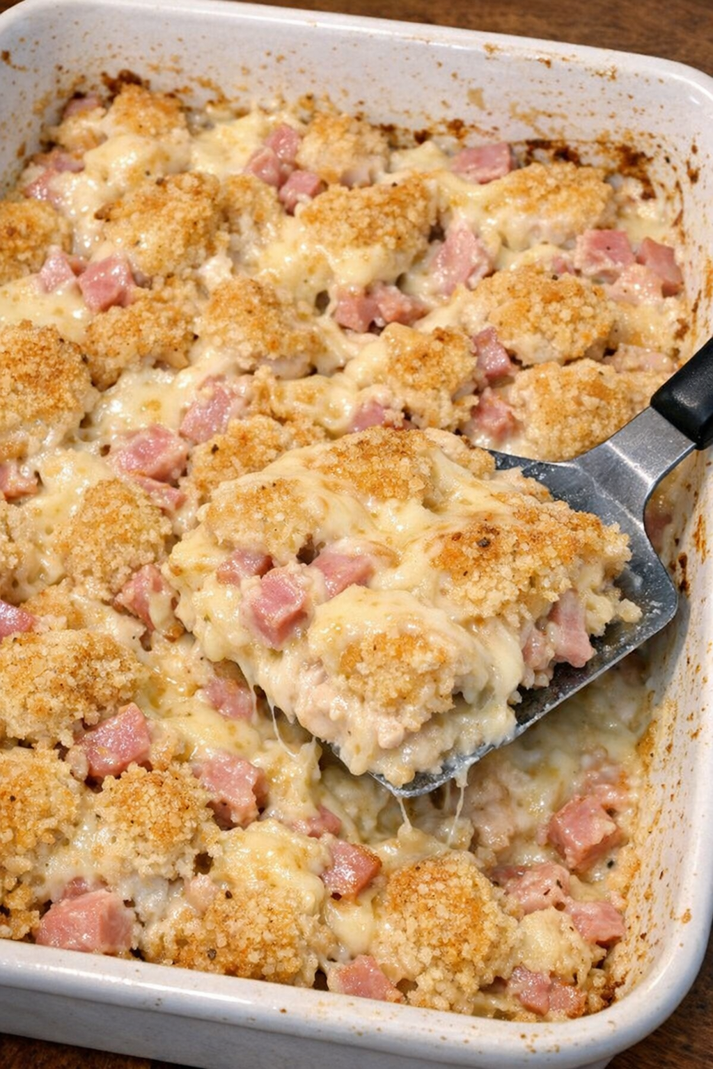 Finished chicken cordon bleu casserole