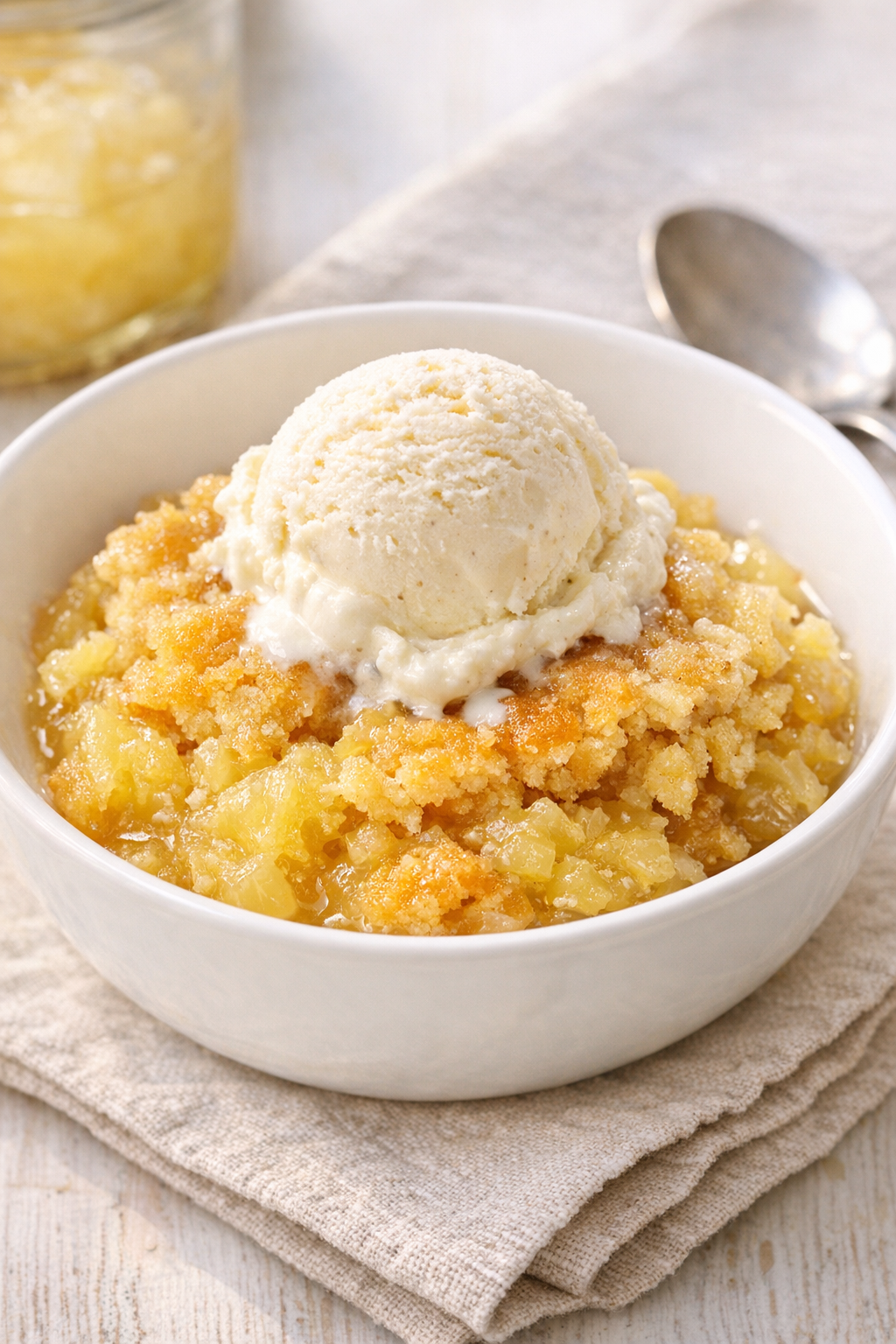 Finished slow cooker pineapple dessert