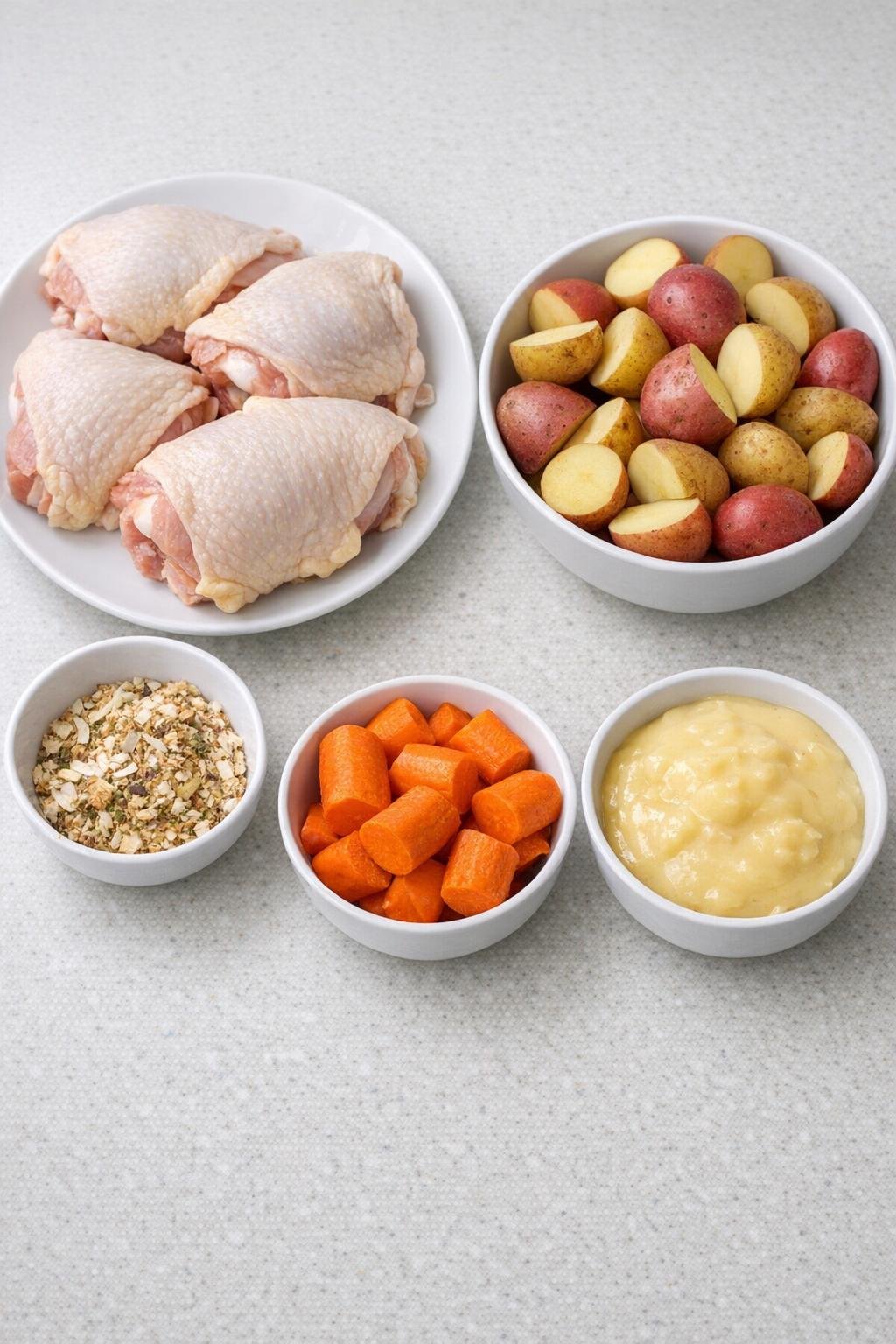 Belangrijkste ingrediënten voor Amish herfstkip
