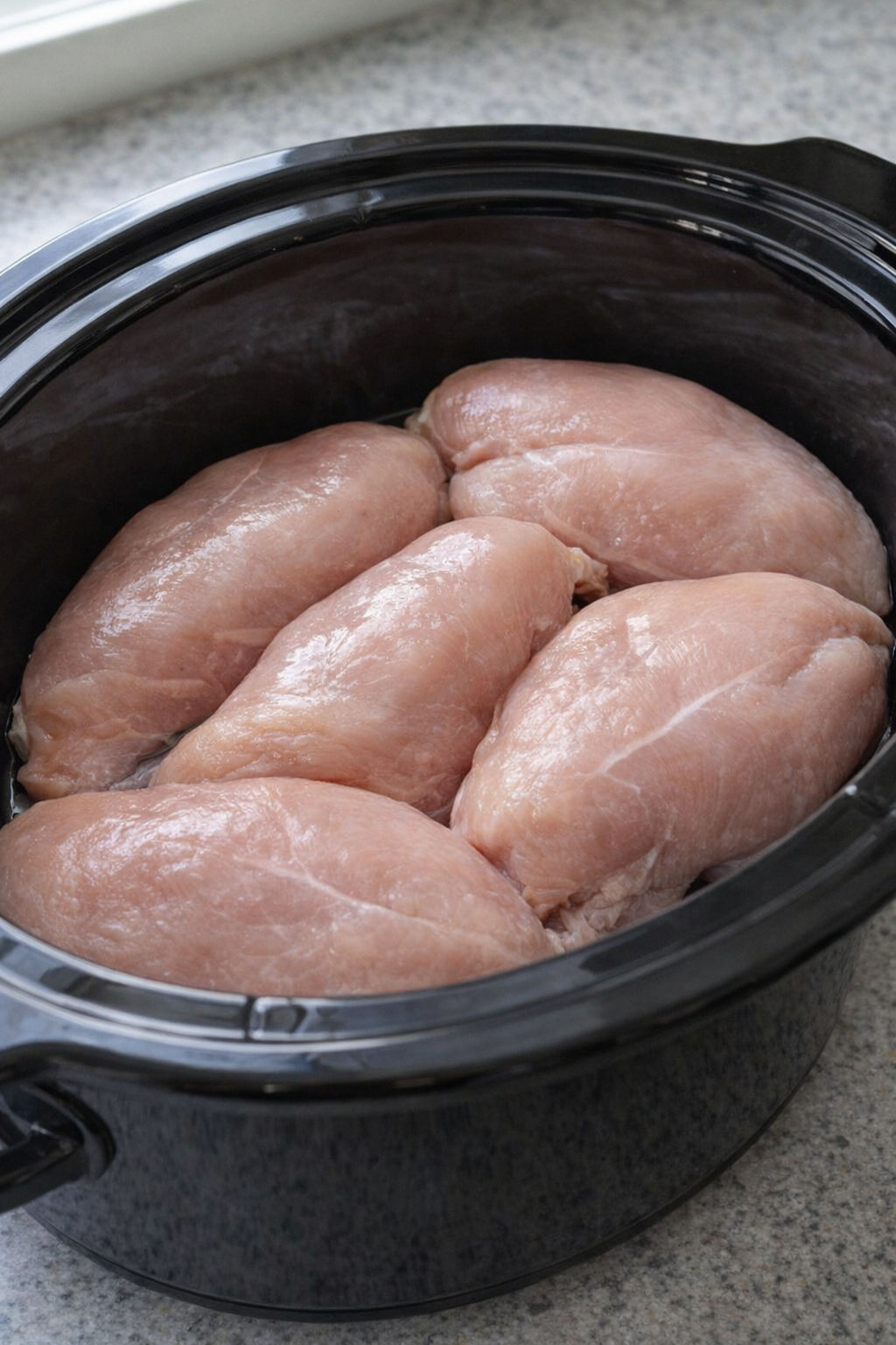 Kippenborsten in een slowcooker