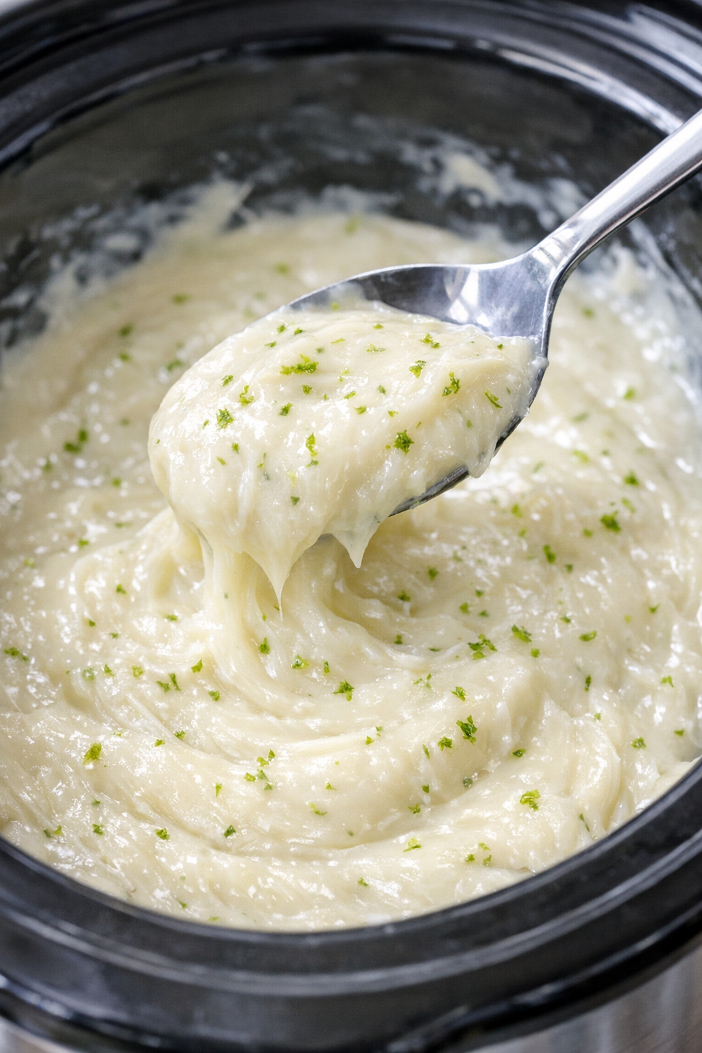 Lime zest stirred into creamy fudge mixture