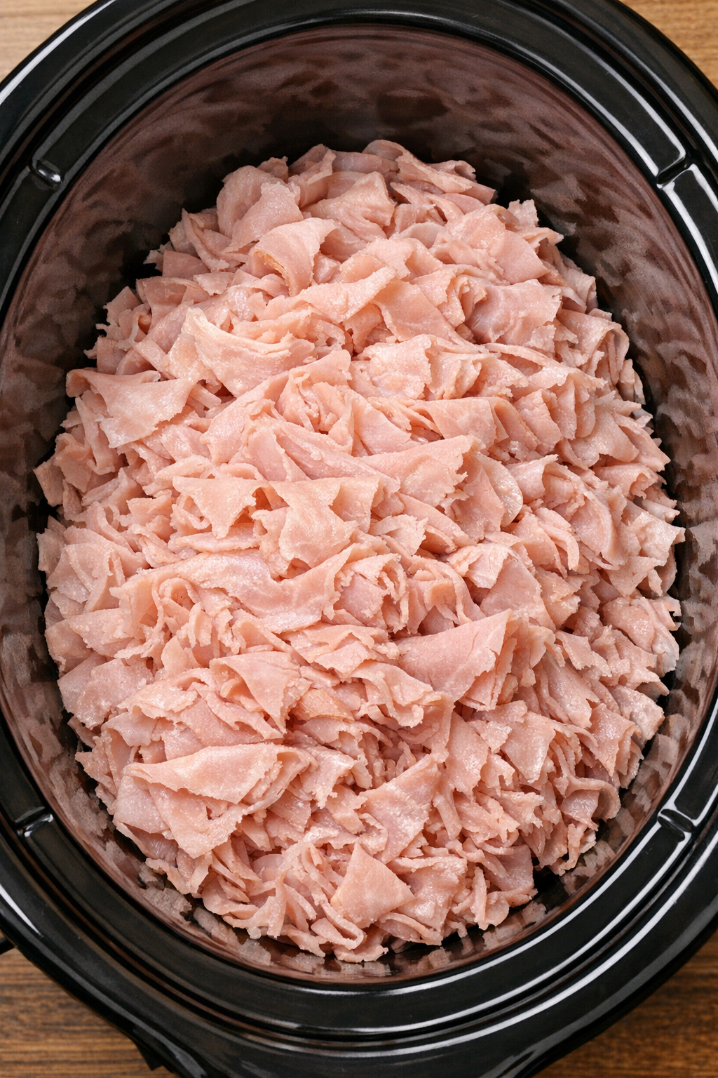 Shaved ham spread in slow cooker