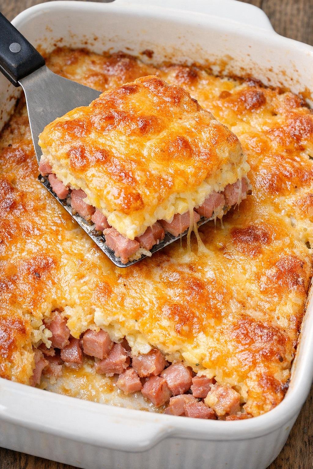 Low carb ham Montgomery bakes in a casserole dish