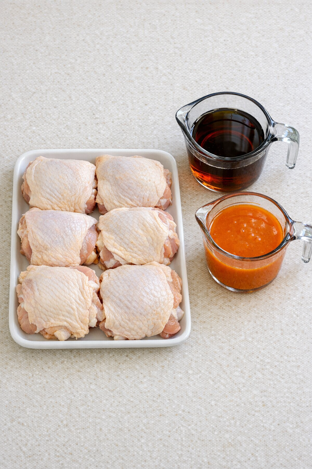 Main ingredients for maple chicken