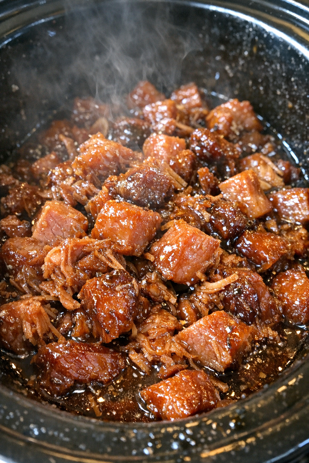 Glazed ham in slow cooker