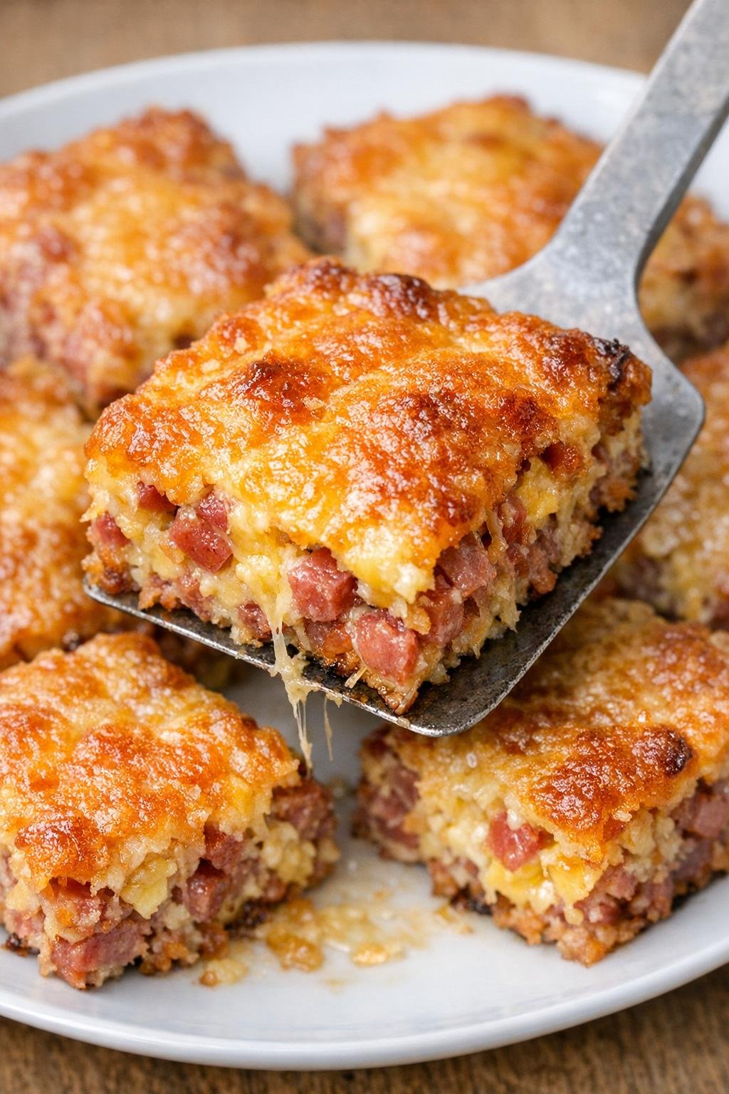 Low carb 3-ingredient salami larrabee bakes on a white plate