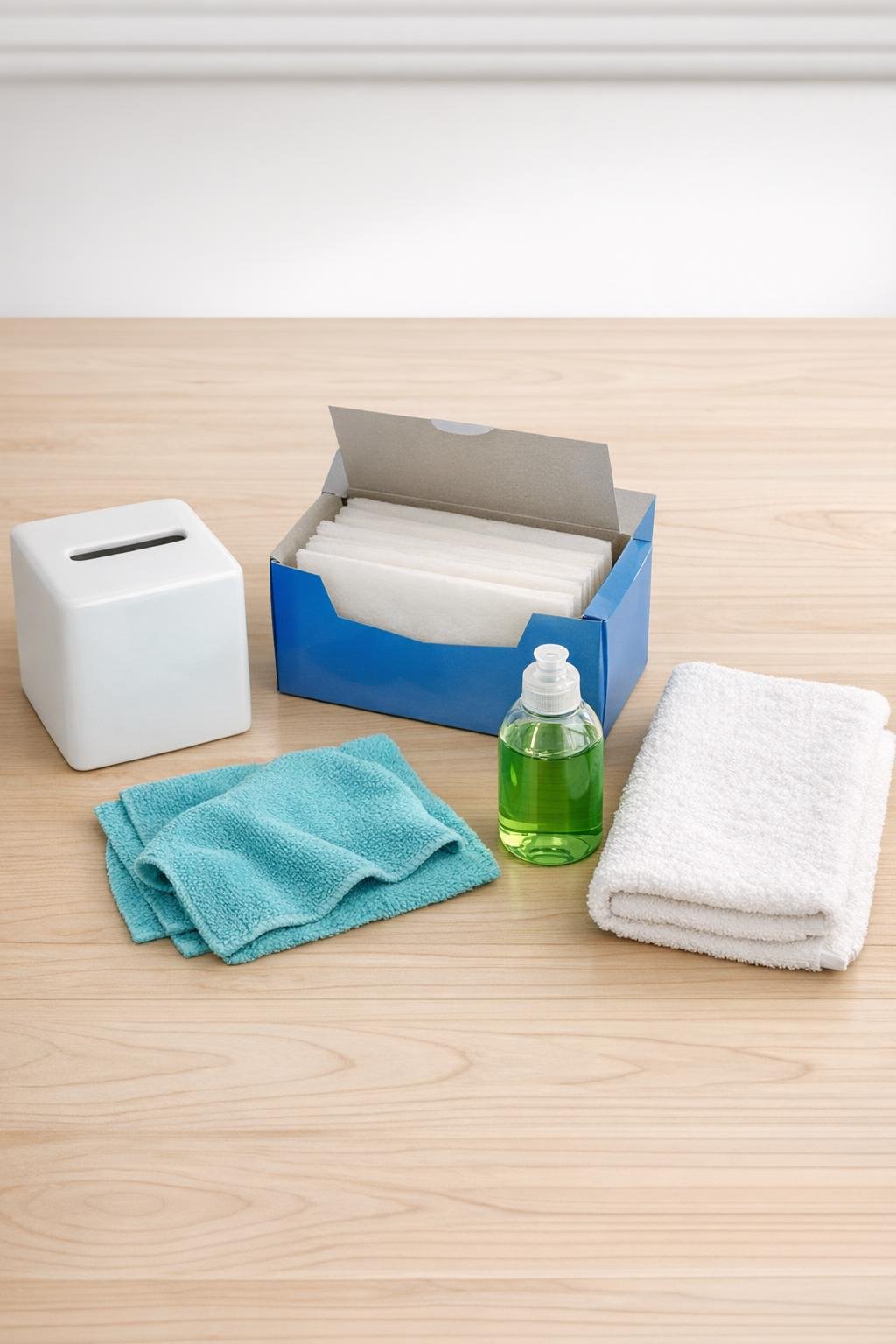 Materials for making a dryer sheet dispenser from a ceramic tissue box holder