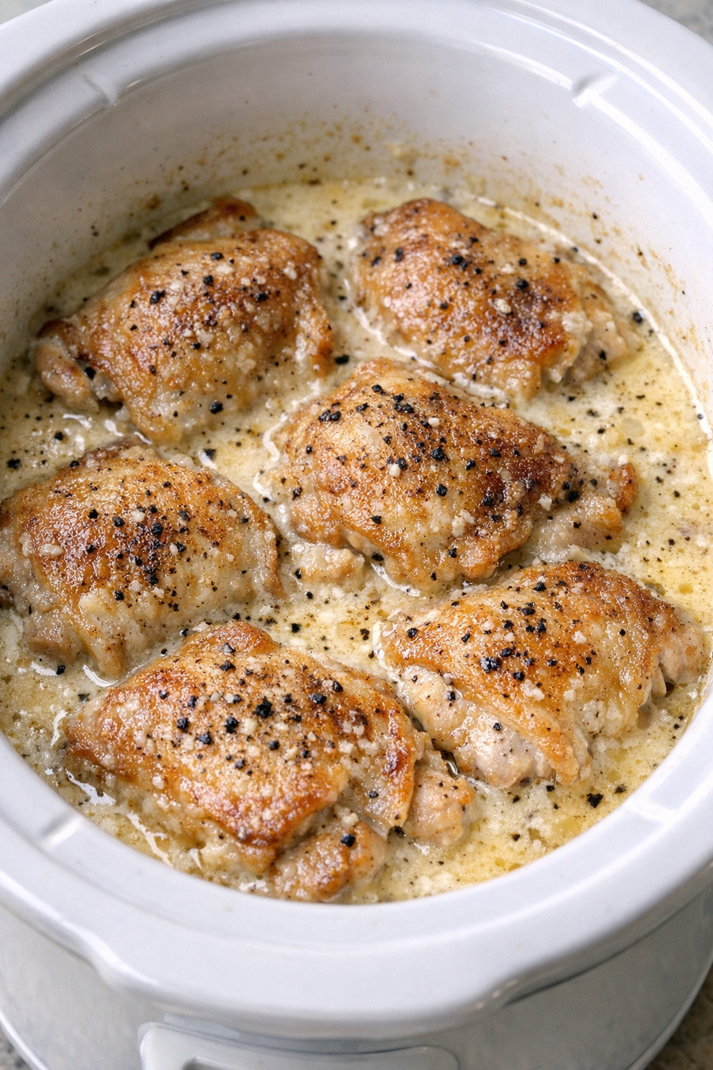 Finished slow cooker milk braised chicken