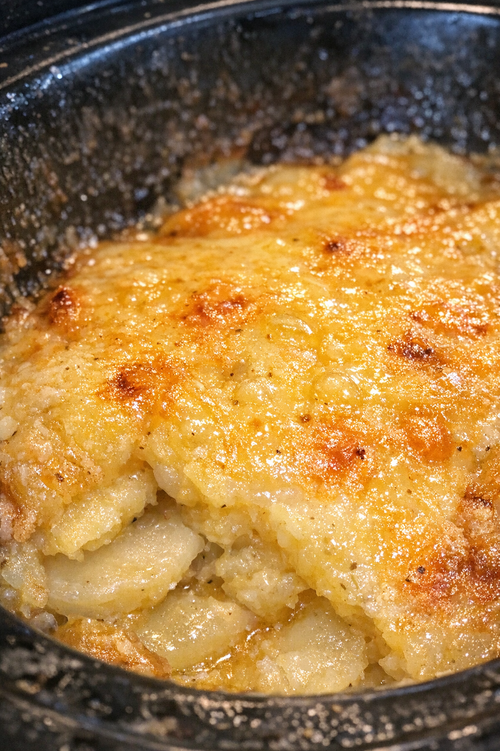 Finished slow cooker potato casserole