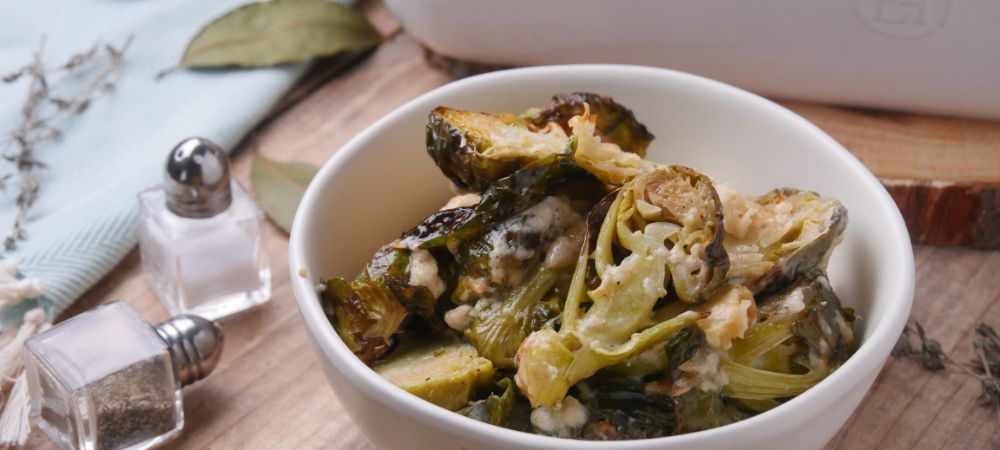 This Cheesy Garlic Brussels Sprouts Bake Will Convert All Veggie-skeptics Recipe and Video