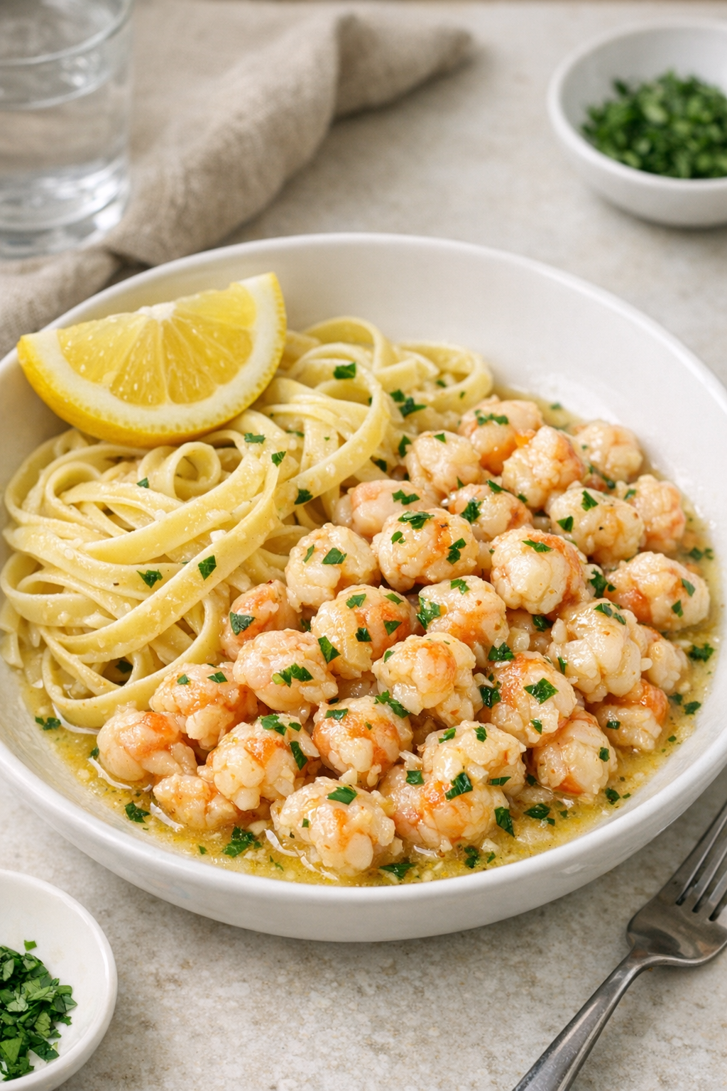 Finished slow cooker langostino in a serving bowl