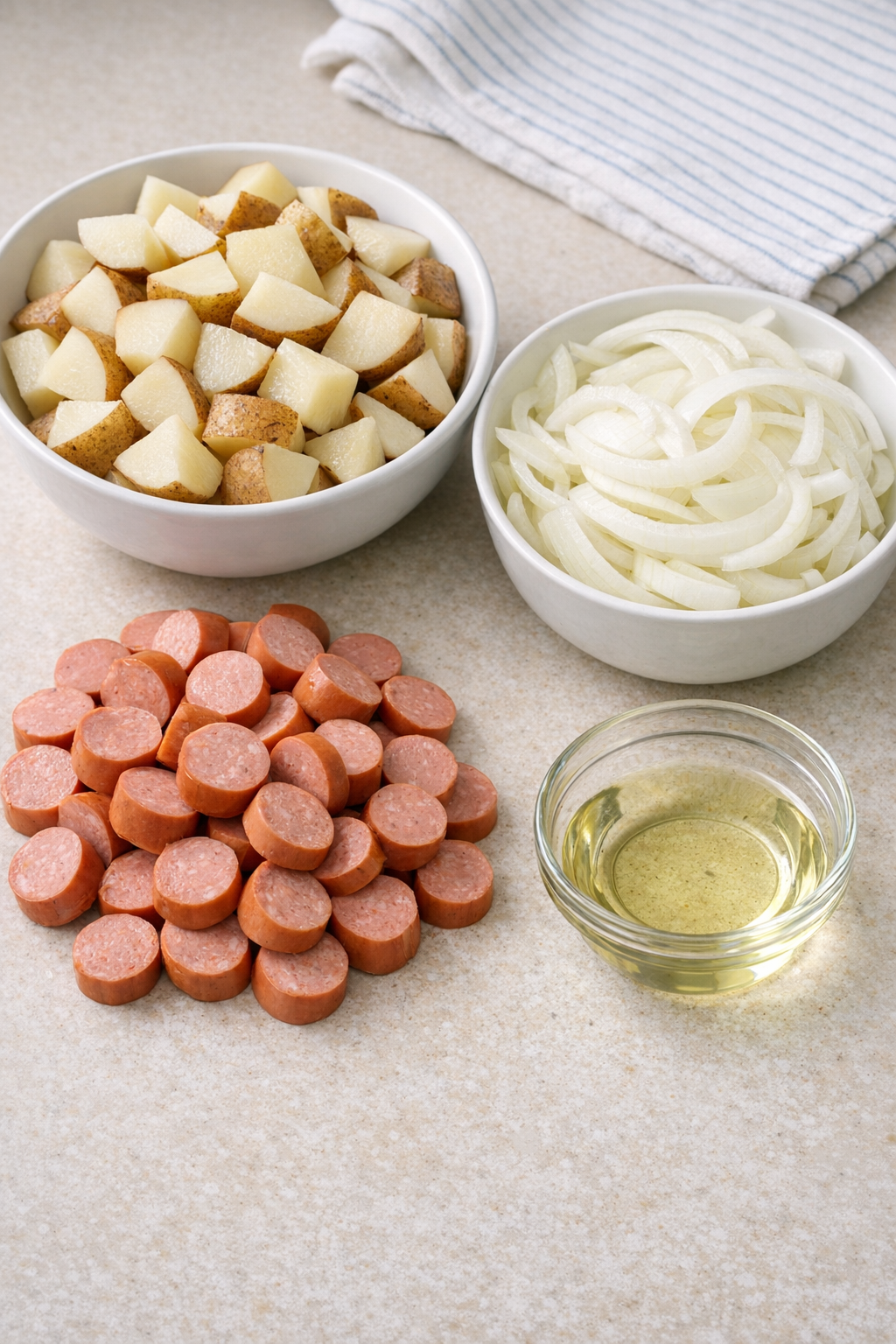 Main ingredients for poor man's meal