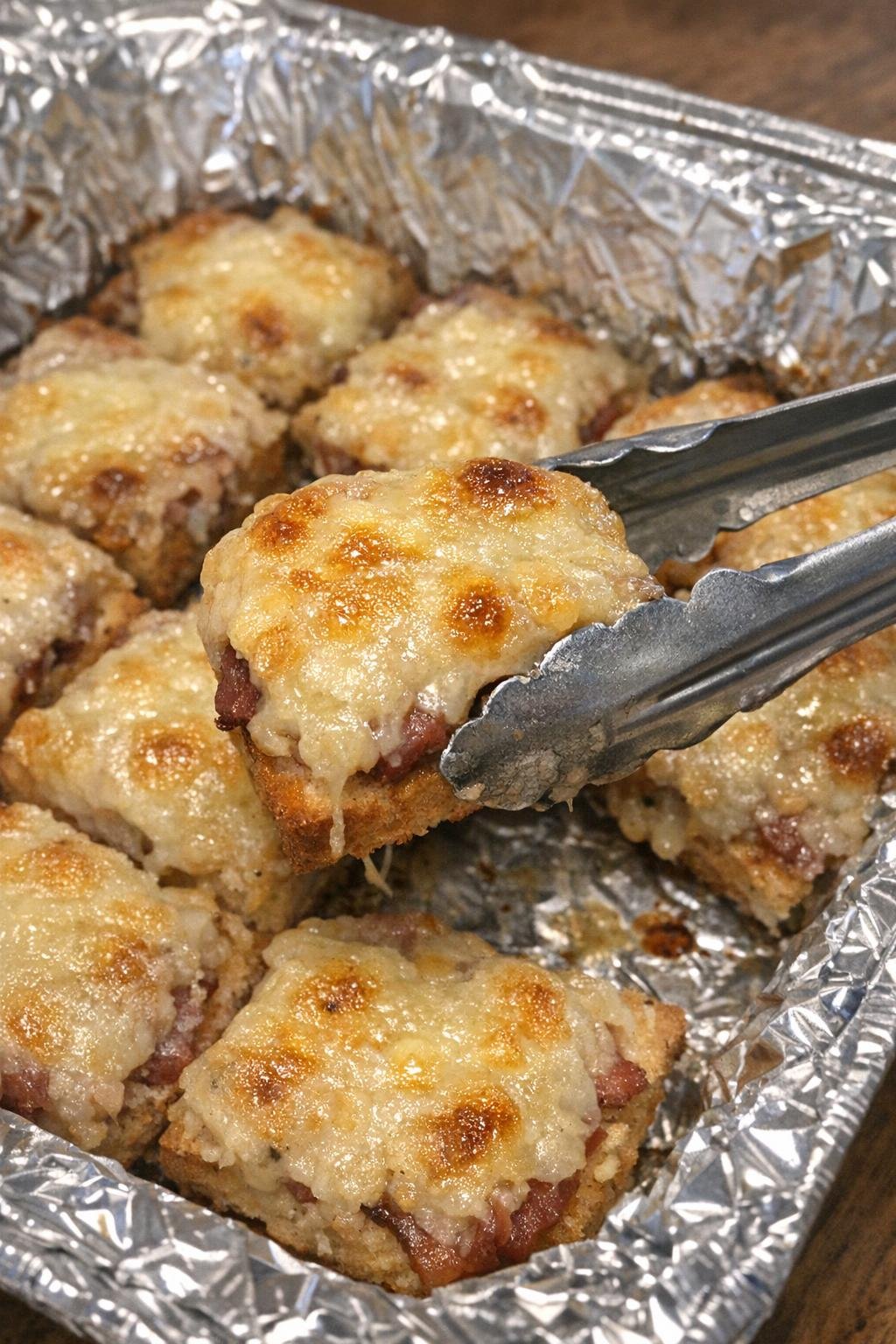 Swiss Montgomery bites in a foil-lined platter