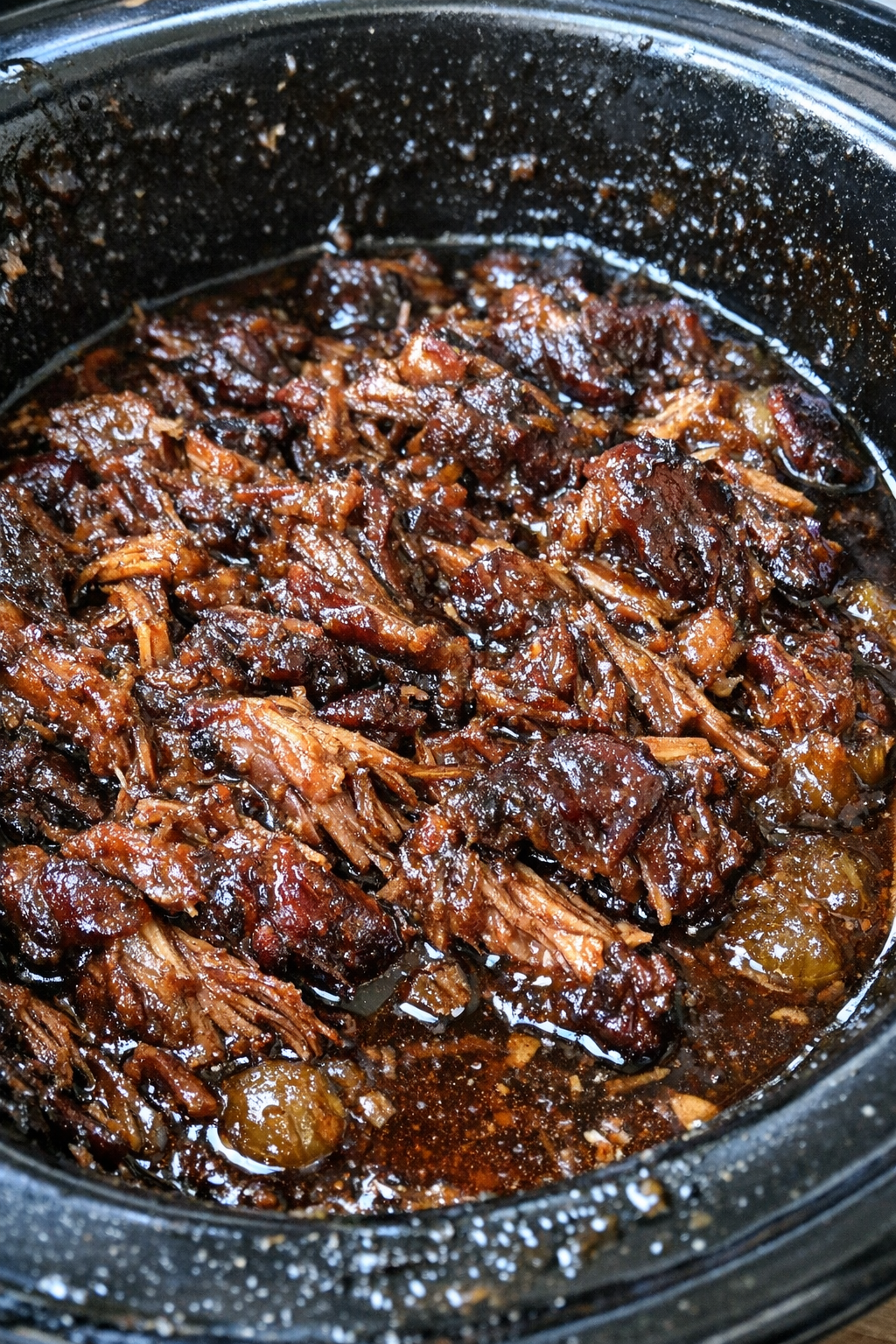Slow cooker smoked ham hocks in rich glaze