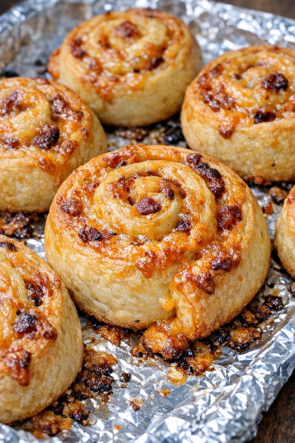 Southern 3-ingredient smoky cheddar pinwheels fresh from the oven