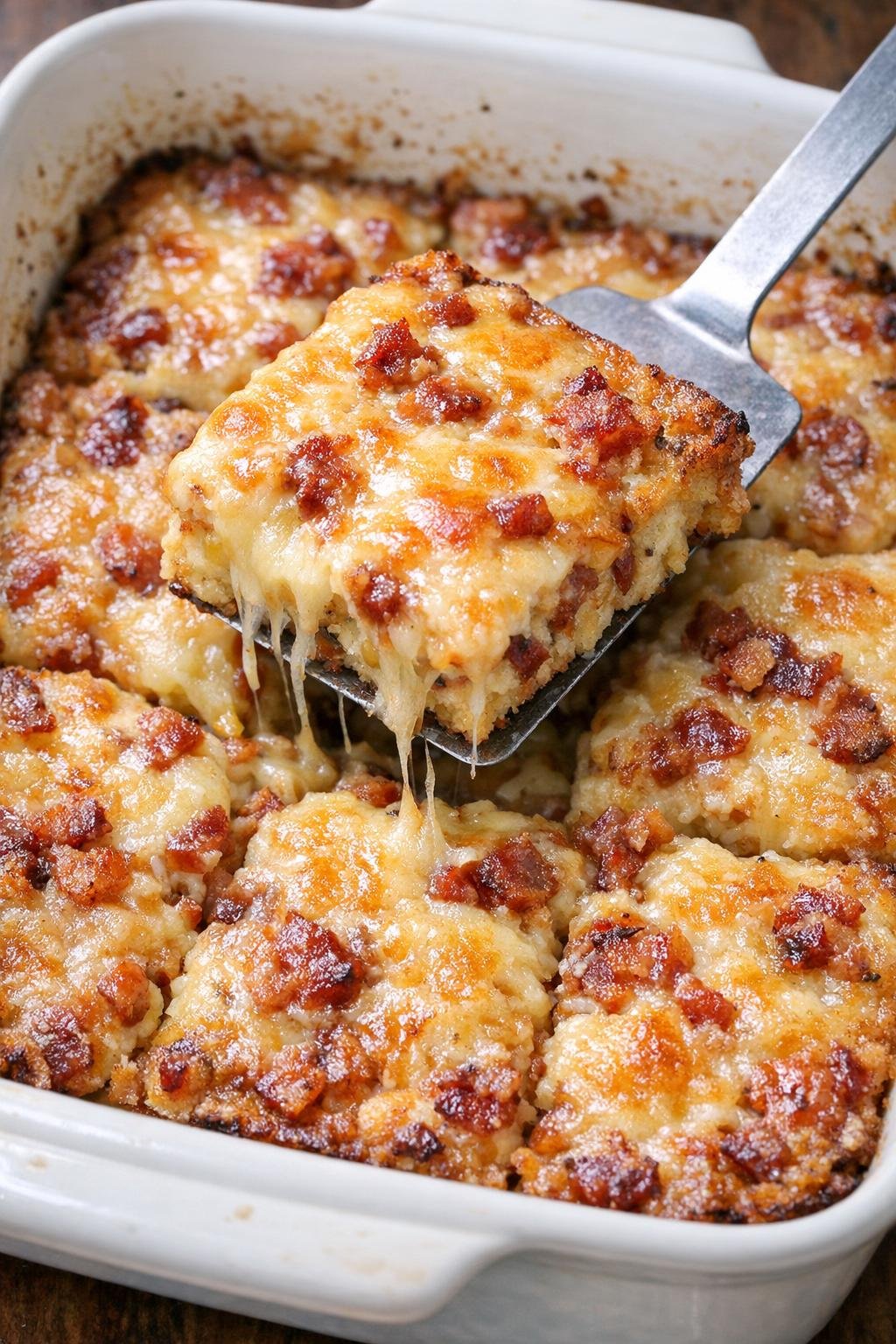 Low carb bacon overbrook bakes in a casserole dish
