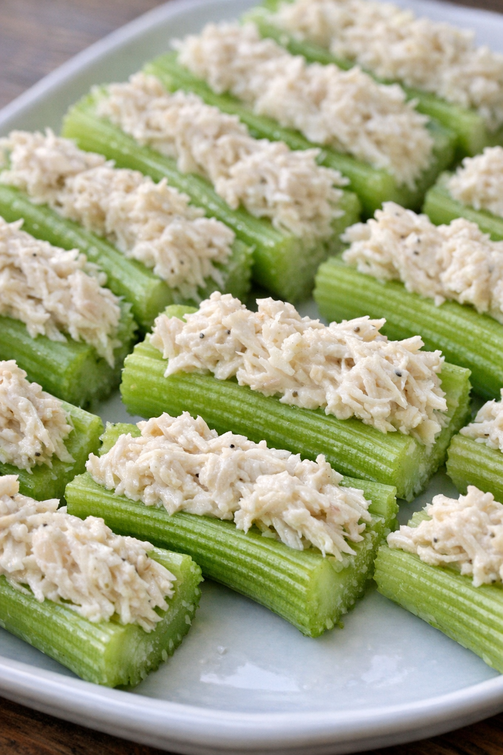 Finished chicken celery bites