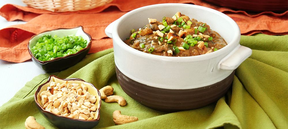 Vegetarian Cashew Spinach Cannellini Bean Stew Recipe and Video