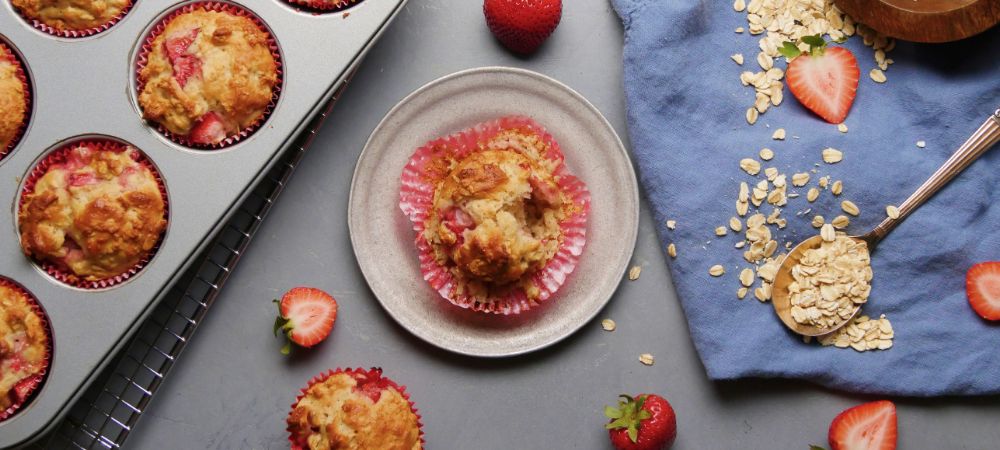 These Strawberry Oat Muffins Are Designed To Be Your New Favorite On-the-go Breakfast Recipe and Video