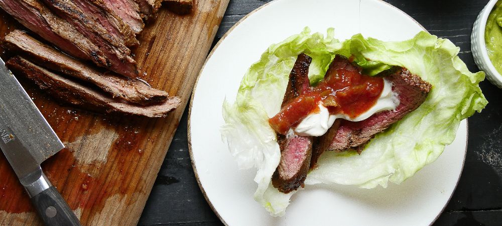 Low-carb Chili Lime Steak Lettuce Wrap Recipe and Video