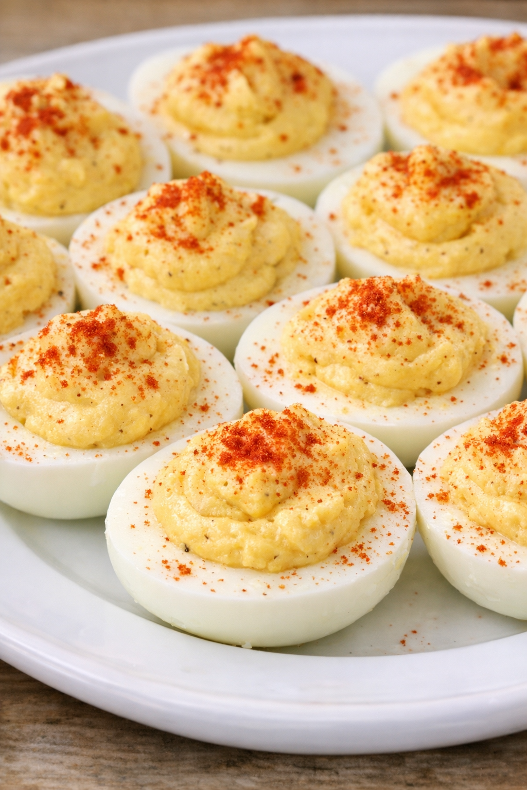 Low carb 4-ingredient paprika egg bites on a serving platter