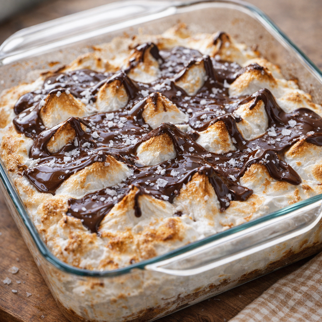 Variation with dark chocolate and flaky salt on top