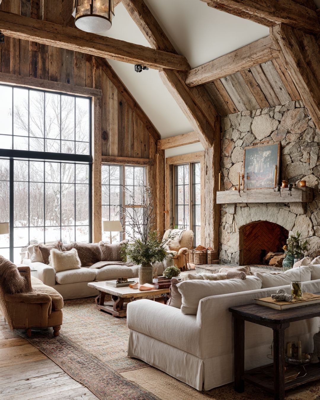 Walk inside this timeless stone cottage surrounded by frosted January ...