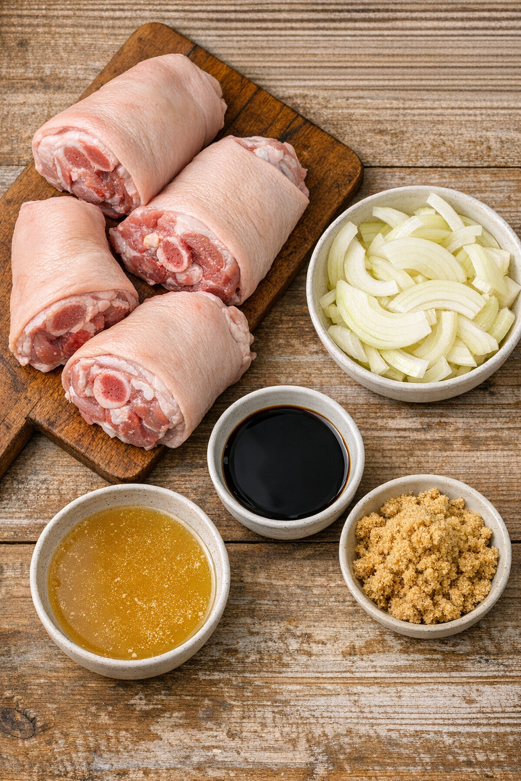 Pork hocks and simple pantry ingredients