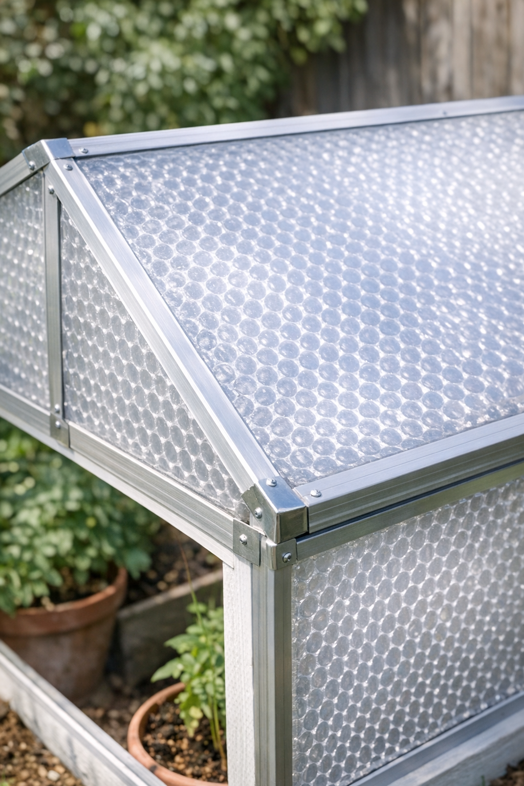 Completed ultra-durable greenhouse panels made from ironed bubble wrap