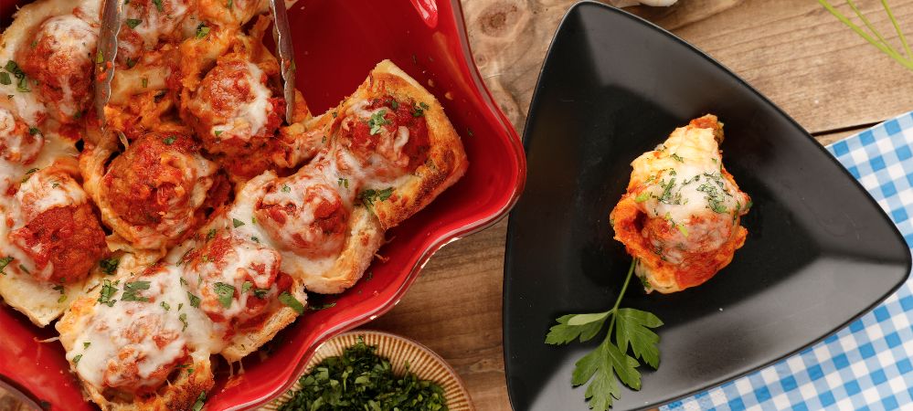 Cheesy Garlic And Meatball Rolls Recipe and Video