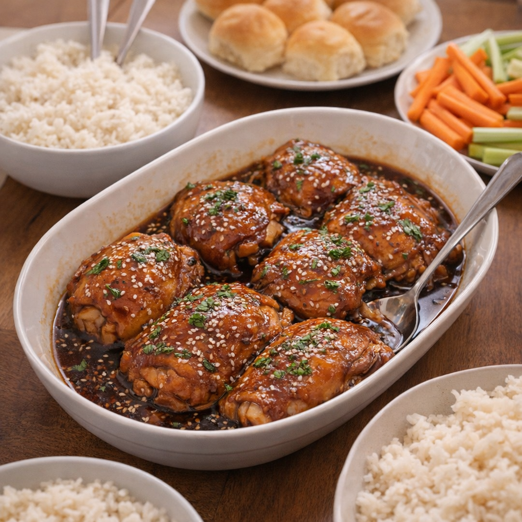 Family-style teacher appreciation chicken spread