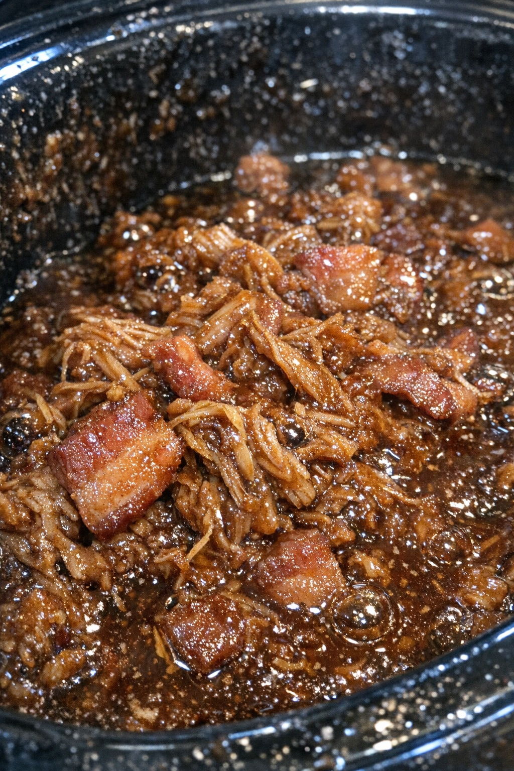 Slow cooker July cookout comfort in dark amber glaze