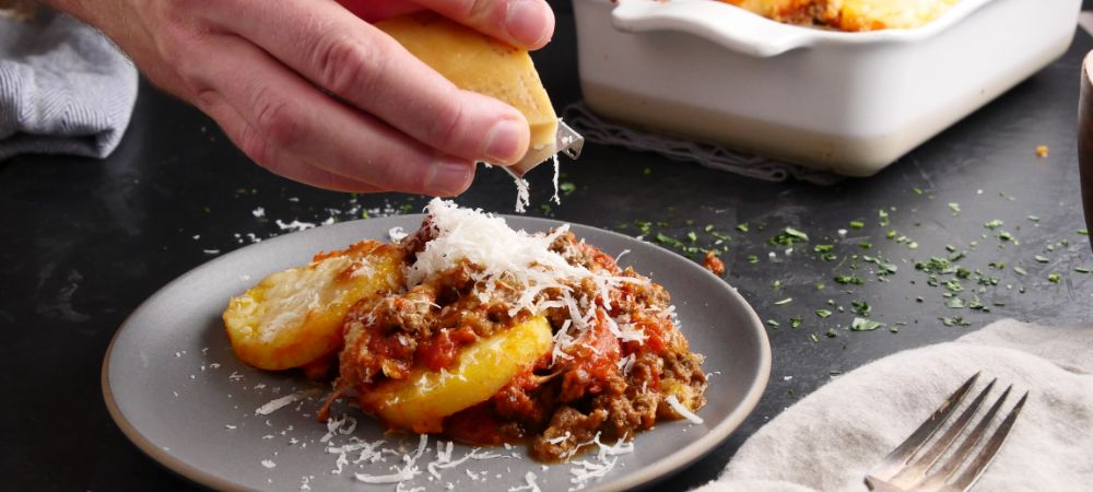 Baked Layered Polenta Casserole  Recipe and Video