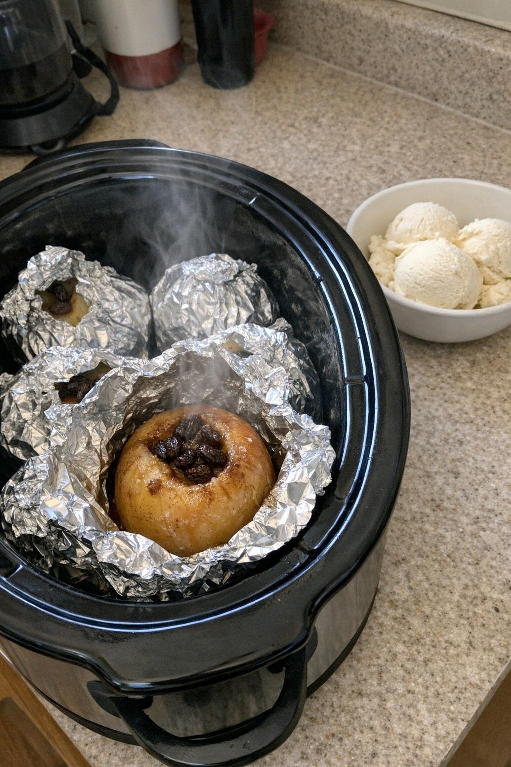 Slow Cooker Foil-Wrapped Baked Apples